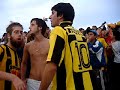 Batucada hinchada Peñarol al final del partido