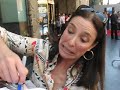 actress mimi rogers was down in hollywood to attend the earth premiere on april 18,2009. mimi refused to sign a picture that showed a little bit too much of her breasts!