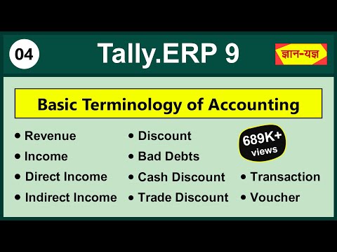 Terminology of Accounting - 3 (Part 4)