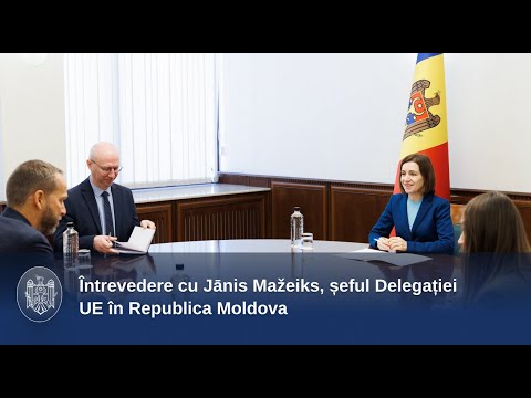 Глава государства обсудила с главой делегации ЕС в Республике Молдова Янисом Мажейксом дальнейшие шаги в процессе вступления в ЕС