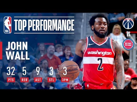 Video: John Wall Drops 32 Points and 9 Assists to Lead Wizards over Pistons | 2018 NBA Preseason
