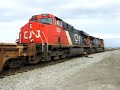 CN stack train leaving Deltaport, Roberts Bank BC