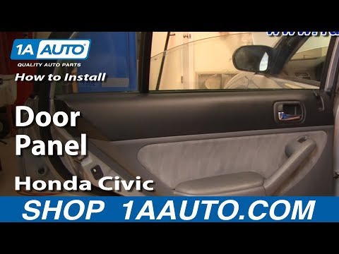 How to Install Replace Remove Rear Door Panel Honda Civic 01-05 1AAuto.com