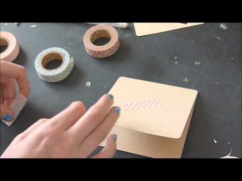 masking tape - Une carte très rapide à réaliser si vous posséder plusieurs rouleaux de Masking tape (rouleau adhésif à motifs) Pour plus de scrap : http://lebonheurestdansl...