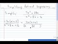 Simplifying Rational Expressions - level 2; Algebra I