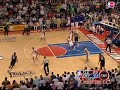 LeBron James drives for the dunk and the tie!
