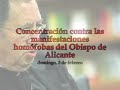 concentración contra el obispo homofobo de alicante 