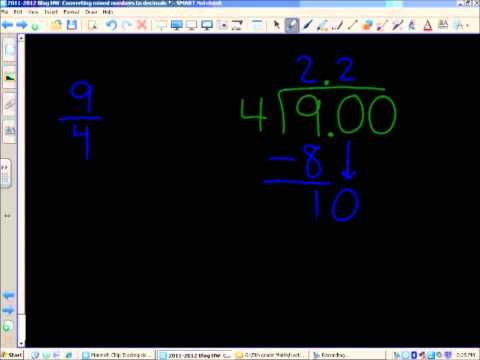 how to turn improper fractions into decimals