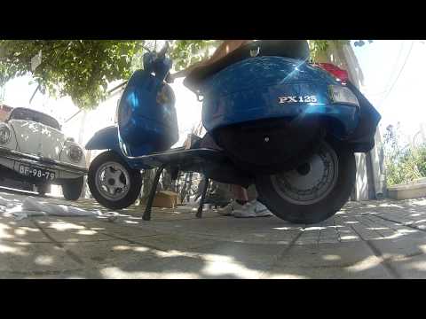 how to fit a vespa px exhaust