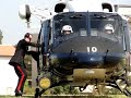 AB-412 Carabinieri landing and take off at Livorno,Italy