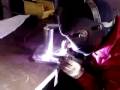 tig welding 20 mm stainless steel plate to 50mm pin multi run
