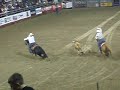 Brady and Chase Tryan team roping at NILE rodeo winning run