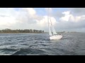 Bavaria cruiser op weg naar de Hiswa