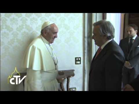 Italy: High Commissioner Guterres Meets Pope Francis