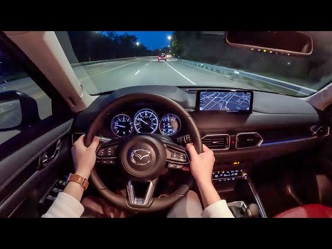 2023 mazda cx 5 carbon edition pov night drive binaural audio