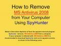 MS Antivirus 2008 Info & Manual Removal Guide