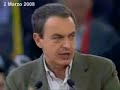 Las mentiras del gobierno de ZP, Zapatero