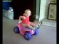 2 Year Old Riding backwards on 4 wheeler