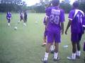 Coach Garcia in training of short pass to football
