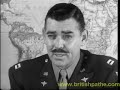 during much of 1943, major clark gable was stationed at polebrook to produce a recruiting film for aircraft gunners. while there, he flew five combat missions as an observer. much of the film was shot by mgm cinematographer andrew mcintyre, who not only accompanied gable, but who also enlisted with him in the usaaf.

gable's first combat mission occurred on 4 may 43 flying with capt w.r. calhoun from the 303rd bomb group at molesworth in the lead aircraft nicknamed 'eight ball ii' #41-24635 and targeting antwerp, belgium. his second mission was on 15 jun 43 flying with lt. theodore. argiropulos from the 351st bomb group at polebrook in the aircraft 'argonaut iii' #42-29851 and targeting villacoublay, france. his third combat mission occurred on july 24, 1943 flying with lt.col . robert w. burns from the 351st bomb group at polebrook in 'argonaut iii' #2-29851 and bombing heroya, norway. his fourth combat mission occurred 12 aug 43 flying with capt john b. carraway from the 351st bomb group in the aircraft 'aint it gruesome' #42-29863 and hitting the secondary target of bochum, germany. gable had somehow wedged himself in behind the top turret gunner for a better view as fighters made five passes, killing one man, wounding seven others, and damaging eleven 351st bomb group planes. at one point a 20-mm shell came through aint it gruesome's floor, cut off the heel from gable's boot, and exited one foot from his head, all without exploding. afterward, the crew noticed the fifteen holes in the aircraft, and gable noticed his boot. brushing off concern with reporters, gable claimed, 