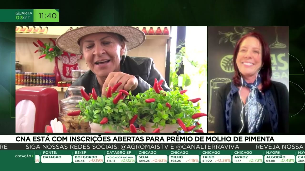 CNA está com inscrições abertas para prêmio de molho de pimenta