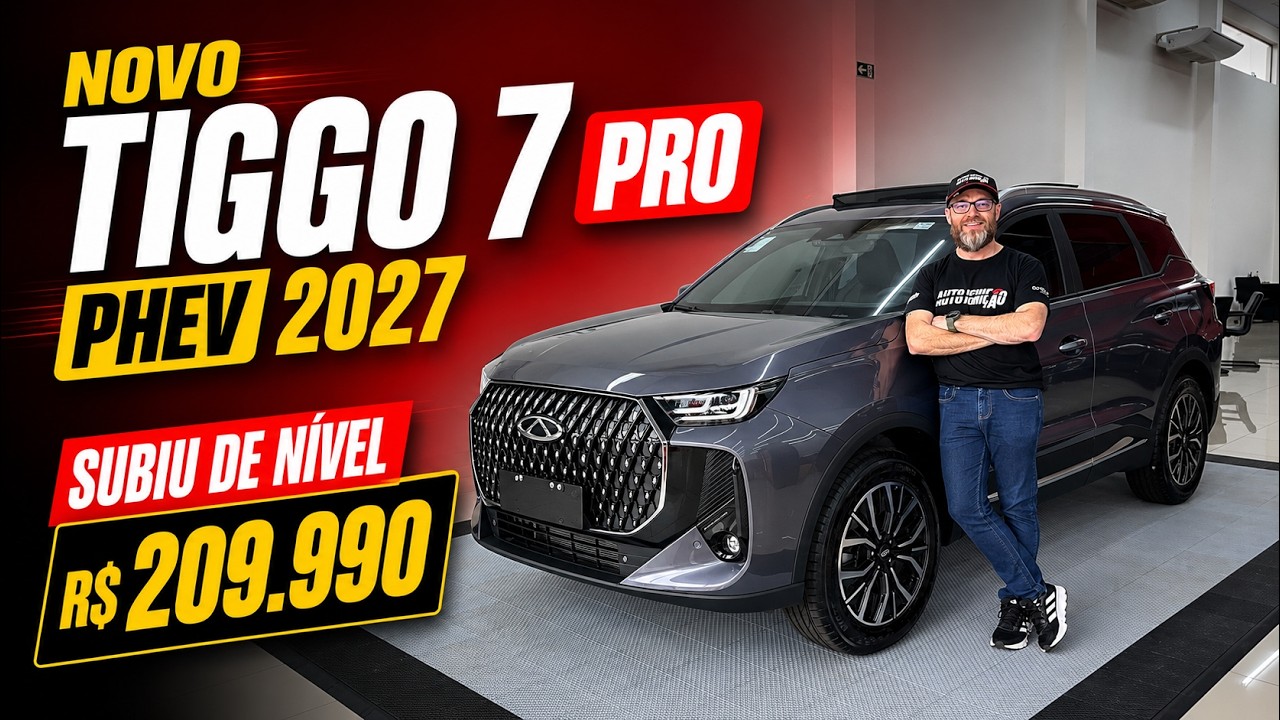 TIGGO 7 PRO PHEV 2027: MAIS AUTONOMIA E MUITO MAIS TECNOLOGIA!