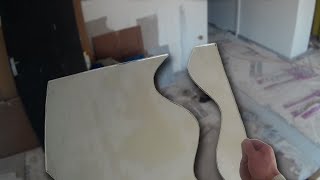 How to cut a mirror or glass wave / Comment couper un miroir verre vague