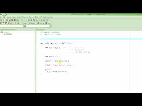 how to fill two dimensional array in c