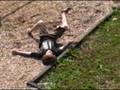 kid falling of a swing