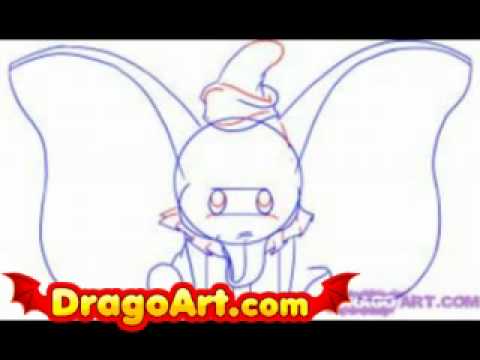 how to draw dumbo