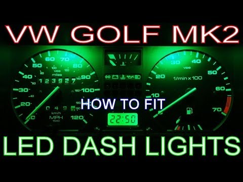 How to Install LED Dash Lights. Fit Speedo/Instrument Panel LEDs Replace Dashboard Bulbs VW Golf Mk2