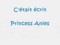 c etait ecrit princess anies