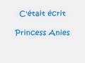 c etait ecrit princess anies