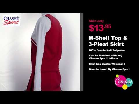 campusteamwearvideos - Another fine cheerleader shell top from Chasse. The double knit shell top (520PET) features two-stripe taping, a straight bottom and easy on and off capabili...