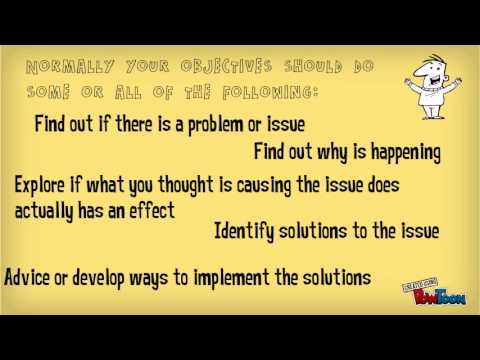 how to write objectives