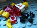 lego city train : station accident  feat  miś 
