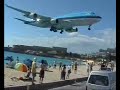 KLM 747-400 landing st maarten KLM 747-400 landing st maarten