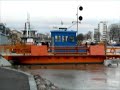 \"F�ri\". Turku ferry across Aurajoki River
