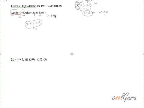 how to define a linear equation