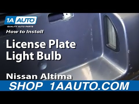 How To Install Replace License Plate Light Bulb 1998 Nissan Altima
