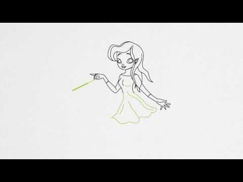 How to draw a FAIRY step by step