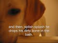 Splish Splash - Samson Drops his Dirty Bone in the Bath