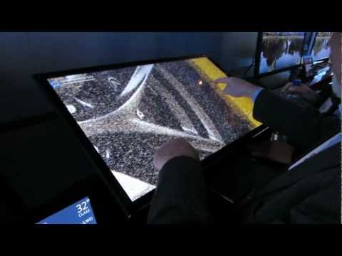 CES 2013 - SHARP Booth - 32 Inch Ultra HD (4K) Touch Monitor (PN-K321) - CIC enVision
