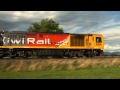 Pacing 2 KiwiRail trains near Feilding - 20FEB12