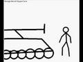 stick man and tank
