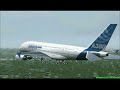 Airbus A380 lands in thunderstorm in Frankfurt