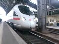 German high velocity train ICE arriving at Dresden station