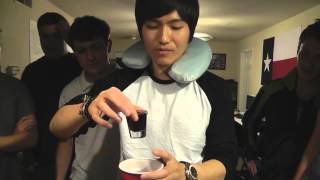 AZUBU Violet shows how to make Jaegerbombs