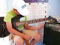 10 year old playing guitar with Line 6 Spider Jam amp