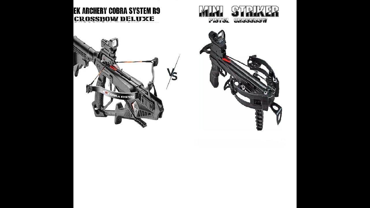 EK Archery Cobra System R9  vs William Tell Archery Mini Striker pistol crossbow